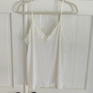 BP White Lace Trim Camisole